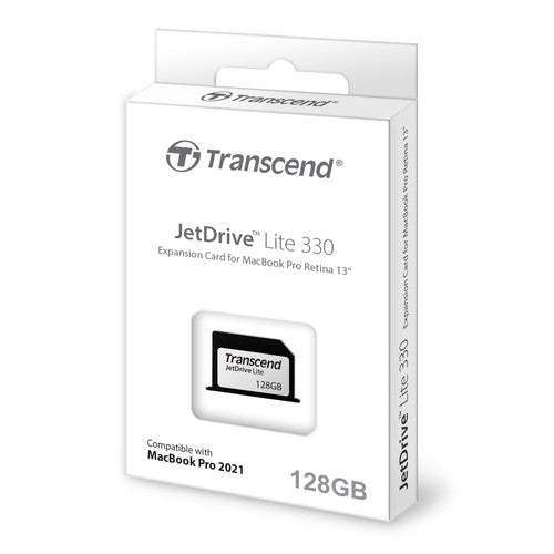 Transcend JetDrive Lite 330 removable storage expansion card for Macbook Pro Retina 13-inch Early 2013-Early 2015 and M1 2021 Transcend JetDrive Lite 330 removable storage expansion card for Macbook Pro Retina 13-inch Early 2013-Early 2015 and M1 2021